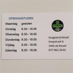 Drogisterij Kessel, openingstijden