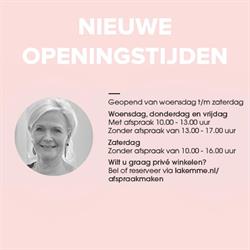 La Kemme Lingerie & More B.v., Deventer openingstijden