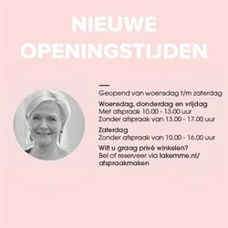 La Kemme Lingerie & More B.v., Deventer openingstijden