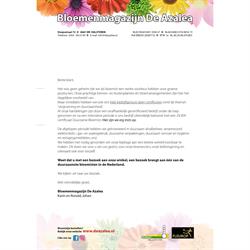 Bloemen Magazijn De Azalea, Halsteren openingstijden