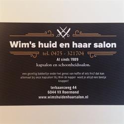 Wim's Huid en Haarsalon, Roermond openingstijden