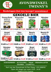 Avondwinkel & Slijterij Twinny's, 's-Gravenhage openingstijden