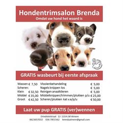 Brenda Hondentrimsalon, Almere openingstijden