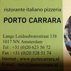 Porto Carrara Italiaans Restaurant, Amsterdam openingstijden
