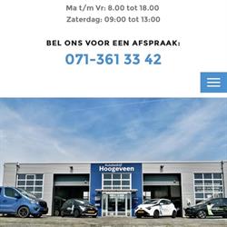 Hoogeveen Automobielbedrijf, Noordwijk openingstijden