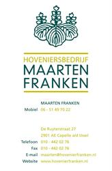 Hovenier Maarten Franken ?, Capelle aan den IJssel openingstijden