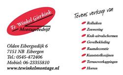 Montagebedrijf te Winkel Gierkink, Eibergen openingstijden