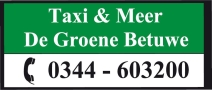 Taxi de Groene Betuwe, Lienden openingstijden