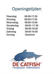 Hengelsport De Catfish, Hellevoetsluis openingstijden