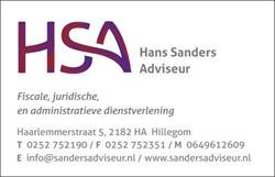 Hans Sanders Adviseur, Hillegom openingstijden