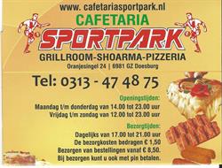 Cafetaria Sportpark, Doesburg openingstijden