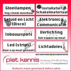 Piet Kennis Elektro- Speciaalzaak Bv, Tilburg openingstijden