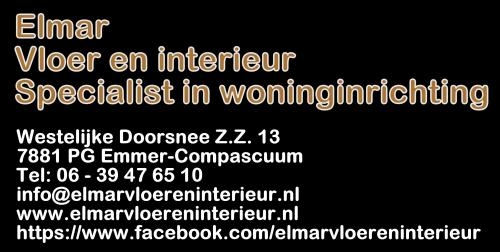Elmar Vloer en Interieur, Emmer-Compascuum openingstijden
