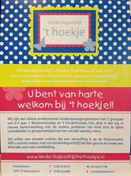 Kinderdagverblijf 't Hoekje Bv, Barendrecht openingstijden