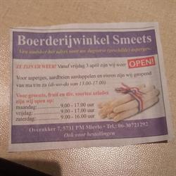 Smeets, Mierlo openingstijden