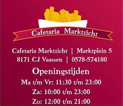 Snackbar Marktzicht, Vaassen openingstijden