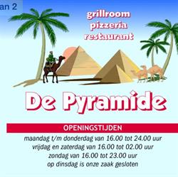 Restaurant Grillroom Pizzeria de Pyramide, Hattem openingstijden