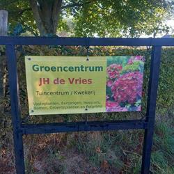 Groencentrum J.h. de Vries, Willemsoord openingstijden