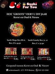 Sushi For You, Huizen openingstijden