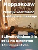 Noppakaow Praktijk voor thaise traditionele massage Stratum Eindhoven - openingstijden