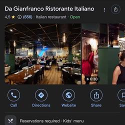 Da Gianfranco Ristorante Italiano, Rotterdam openingstijden