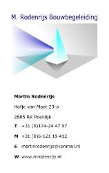 M. Rodenrijs Bouwbegeleiding, Poeldijk openingstijden