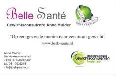 Belle Sante, gewichtsconsulente Anne Mulder, Schalkhaar openingstijden