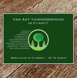Van Ast tuinonderhoud, Dreischor openingstijden