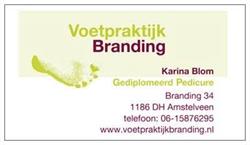 Voetpraktijk Branding, Amstelveen openingstijden
