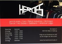 Heroes Herenmode, Wijk en Aalburg openingstijden