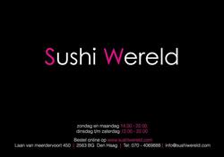 Sushi Wereld Rijswijk, openingstijden
