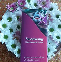 Saysawang Thaise Massage & Wellness Breda, openingstijden