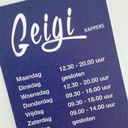 Geigi kappers, Santpoort-Noord openingstijden