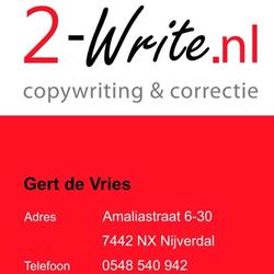 2-Write, Nijverdal openingstijden
