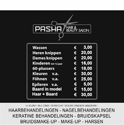 Pasha Hair & Beauty Salon Eindhoven, openingstijden
