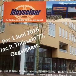 Muyselaar Fietsen, Oegstgeest openingstijden
