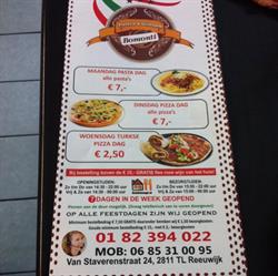 Pizzeria & Grillroom Bomonti, Reeuwijk openingstijden