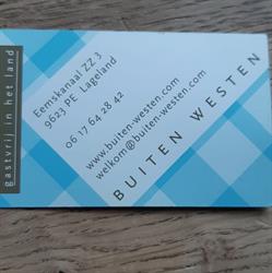Buitenverblijf Buiten Westen, Lageland openingstijden