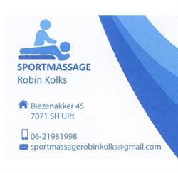 Sportmassage Robin Kolks, Ulft openingstijden