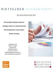 Rietvelden Accountancy, Houten openingstijden
