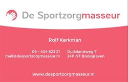 De Sportzorgmasseur, Bodegraven openingstijden