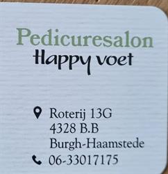 Pedicuresalon Happy Voet, Burgh-Haamstede openingstijden