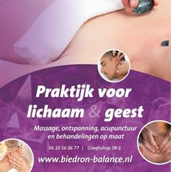 Biedron Balance Massage, Acupunctuur & Coaching, Ens openingstijden