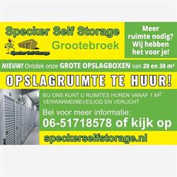 Specker Self-Storage, Grootebroek openingstijden