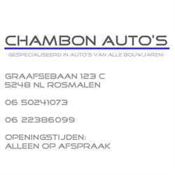 Chambon Auto's/Classic Cars, Rosmalen openingstijden