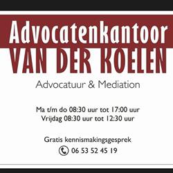 Advocatenkantoor & Mediation Van der Koelen, Tegelen openingstijden